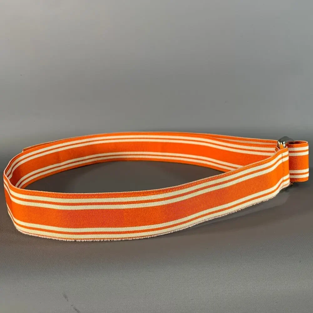 POLO Size 42 Orange White Stripe Belt